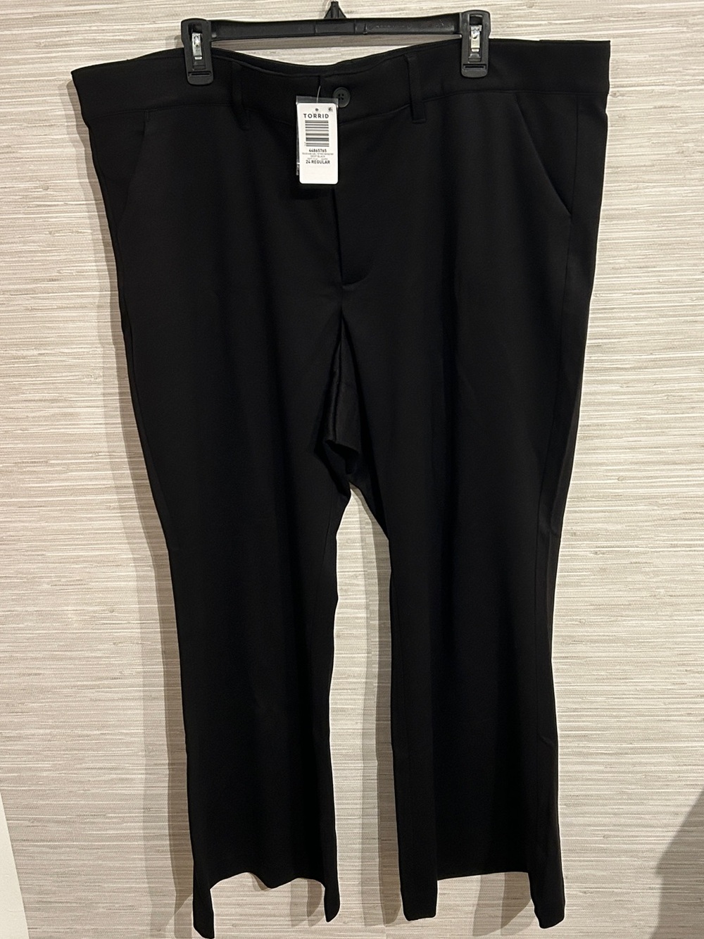 Torrid NWT Womens Size 24 Regular Black Ponte High Rise Flare Trouser Pants